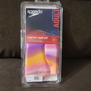 Speedo Multicolor Comfort Swim Cap Latex Free Silicone For Superior Comfort 14+